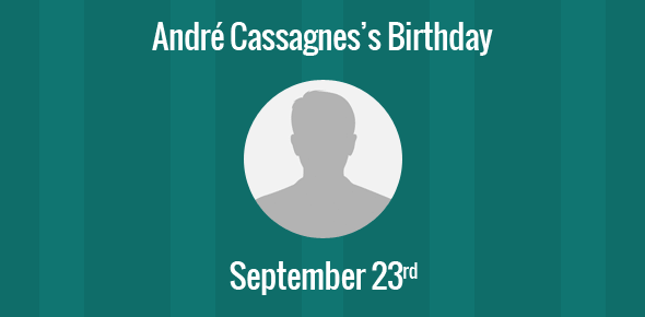 André Cassagnes Birthday - 23 September 1926