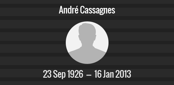André Cassagnes Death Anniversary - 16 January 2013