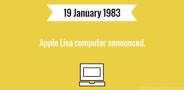 Apple Lisa computer announced cover image