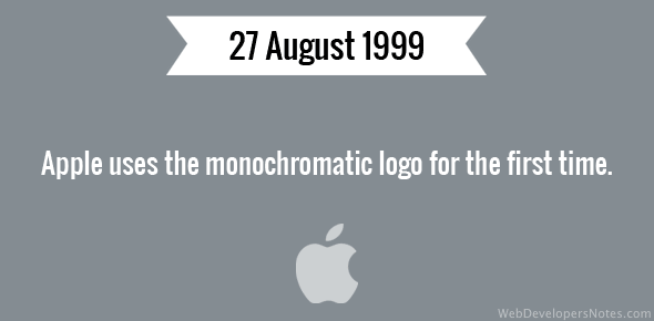 Apple uses the monochromatic logo for the first time cover image