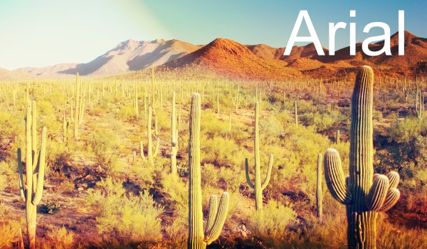 Arial font - Sonoran Desert