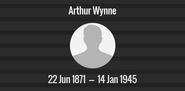 Arthur Wynne Death Anniversary - 14 January 1945