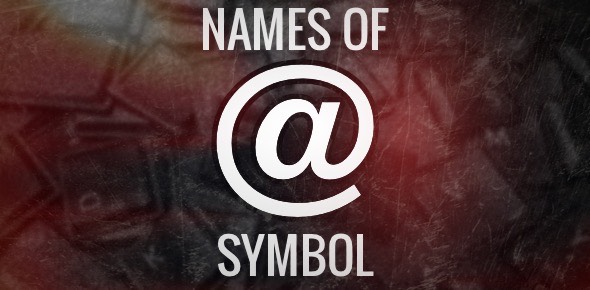 Various names of the @ symbol in different languages
