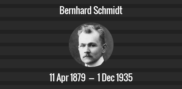 Bernhard Schmidt cover image