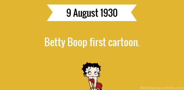 Betty Boop first cartoon cover image