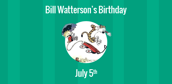 Bill Watterson - 5 July 1958