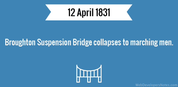 Broughton Suspension Bridge collapses to marching men cover image