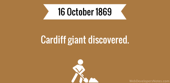 Cardiff giant discovered cover image