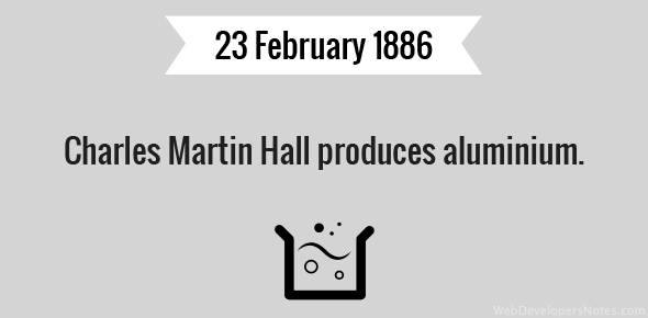 Charles Martin Hall produces aluminium cover image