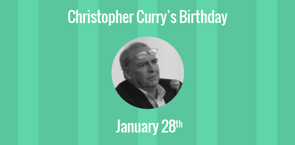 Christopher Curry Birthday - 28 January 1946