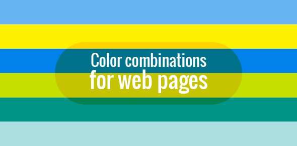 Color combinations for web pages
