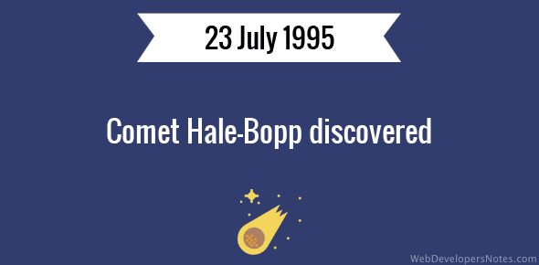 Comet Hale–Bopp discovered cover image