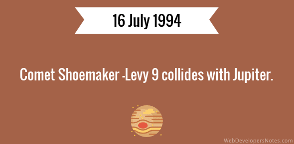 Comet Shoemaker–Levy 9 collides with Jupiter cover image