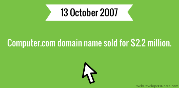 Computer.com domain name sold for $2.2 million cover image