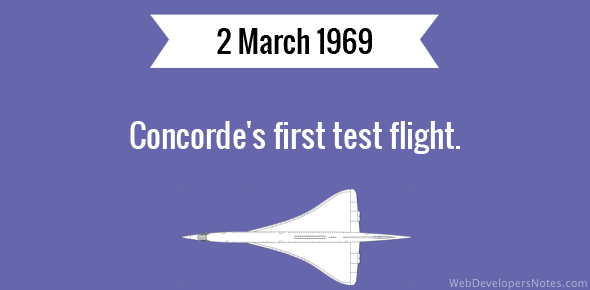 Concorde’s first test flight cover image
