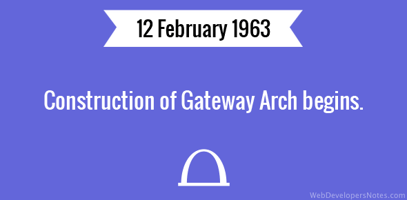 Construction of Gateway Arch begins cover image