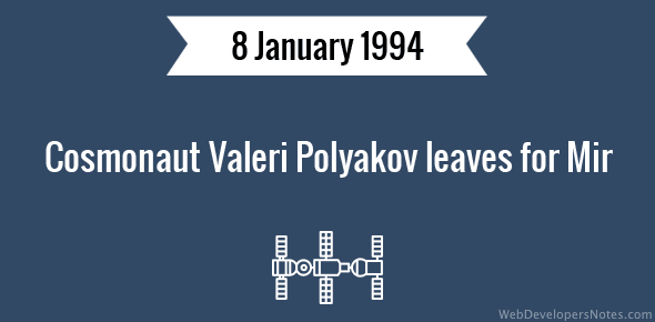 Cosmonaut Valeri Polyakov leaves for Mir cover image