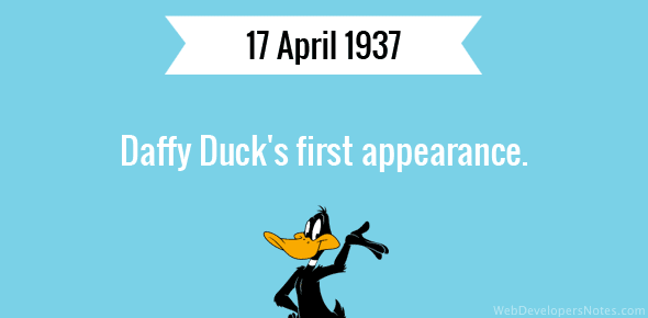 Daffy Duck first appearance cover image