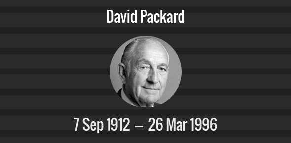David Packard Death Anniversary - 26 March 1996