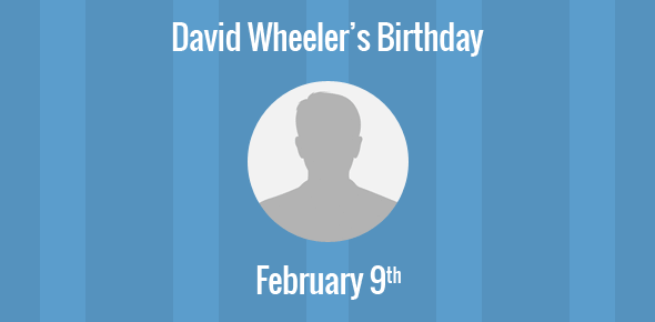 David Wheeler Birthday - 9 February 1927