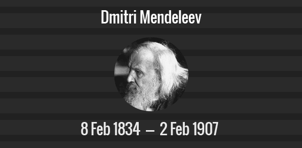 Dmitri Mendeleev Death Anniversary - 2 February 1907