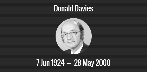 Donald Davies Death Anniversary - 28 May 2000