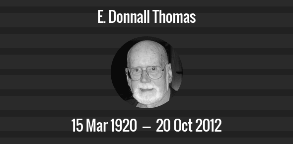 E. Donnall Thomas cover image