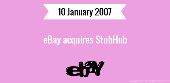eBay acquires StubHub cover image