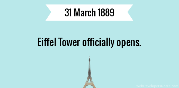 Eiffel Tower officially opens cover image