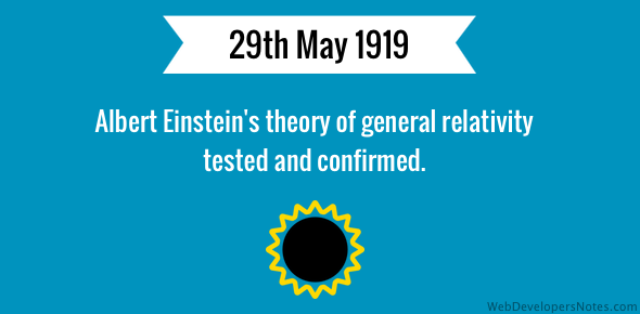 Einstein's theory tested and proved