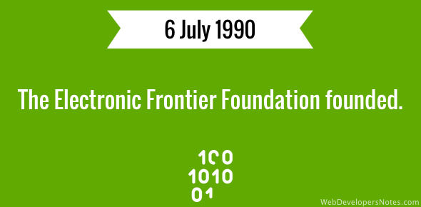 Electronic Frontier Foundation is founded
