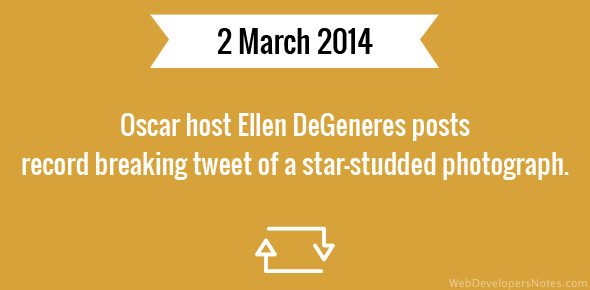 Ellen DeGeneres posts record breaking tweet cover image