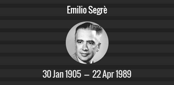 Emilio Segrè cover image