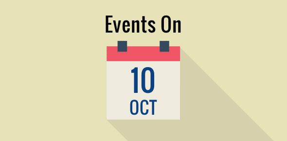 Events on 10 October cover image