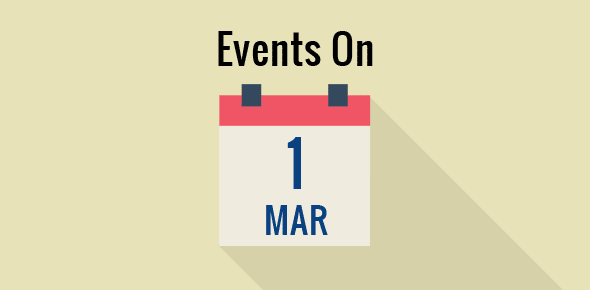 Events on 1 March cover image