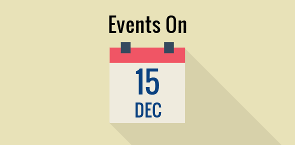 Events on 15 December cover image