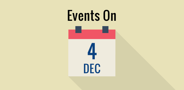 Events on 4 December cover image