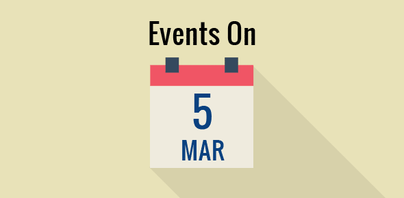 Events on 5 March cover image