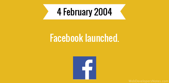Facebook launched.