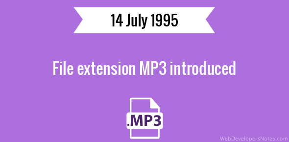 File extension MP3 introduced cover image