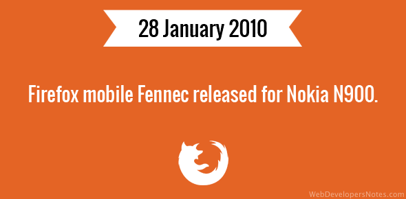 Firefox mobile Fennec released for Nokia N900.