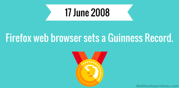 Firefox web browser sets a Guinness Record cover image