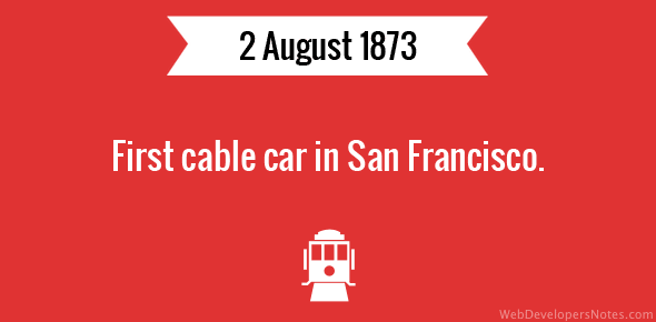 First cable car in San Francisco cover image