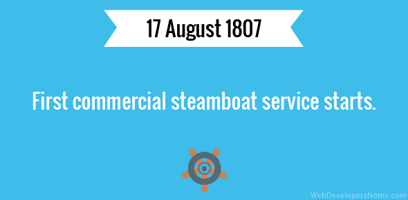 First commercial steamboat service starts cover image