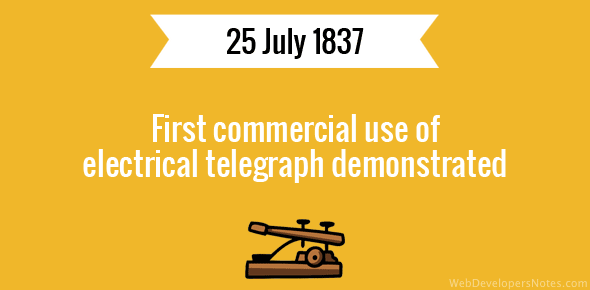 First commercial use of electrical telegraph demonstrated cover image