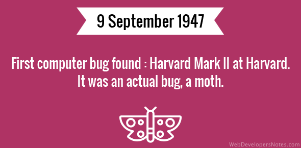 First computer bug found : Harvard Mark II at Harvard cover image
