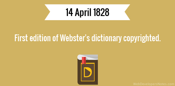 First edition of Webster’s dictionary copyrighted cover image
