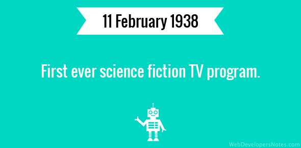 First ever science fiction TV program cover image