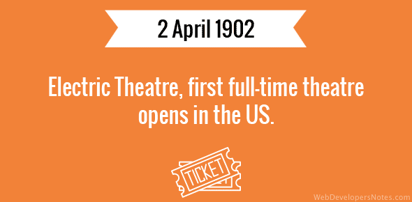 First full-time theatre opens in the US cover image