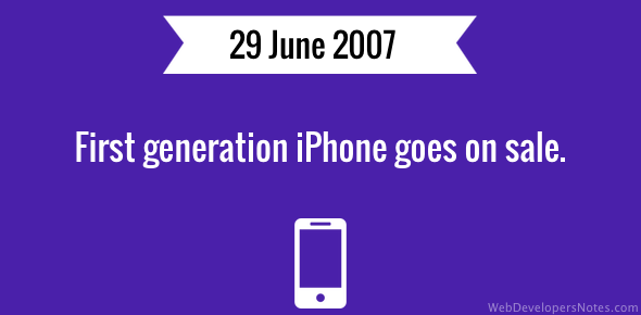 First generation iPhone goes on sale cover image
